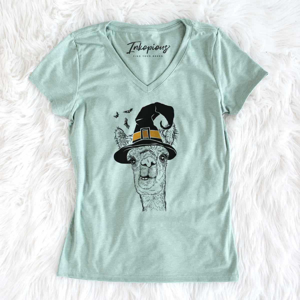 Witch Henry the Alpaca - Women's V-neck Shirt
