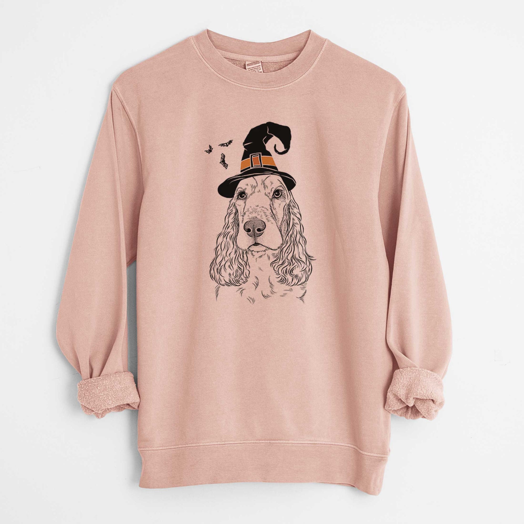 Witch Henry the English Cocker Spaniel - Unisex Pigment Dyed Crew Sweatshirt