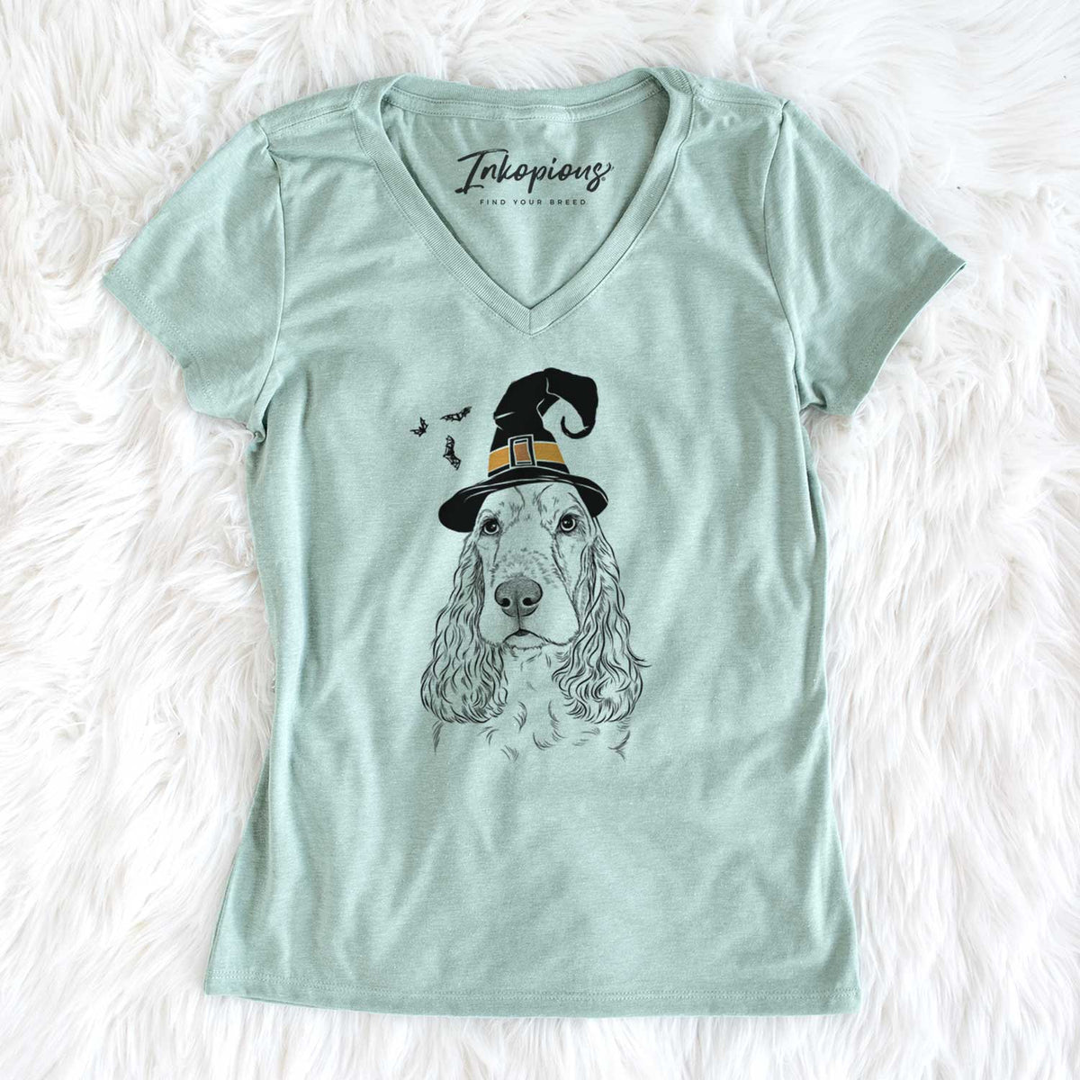 Witch Henry the English Cocker Spaniel - Women's V-neck Shirt