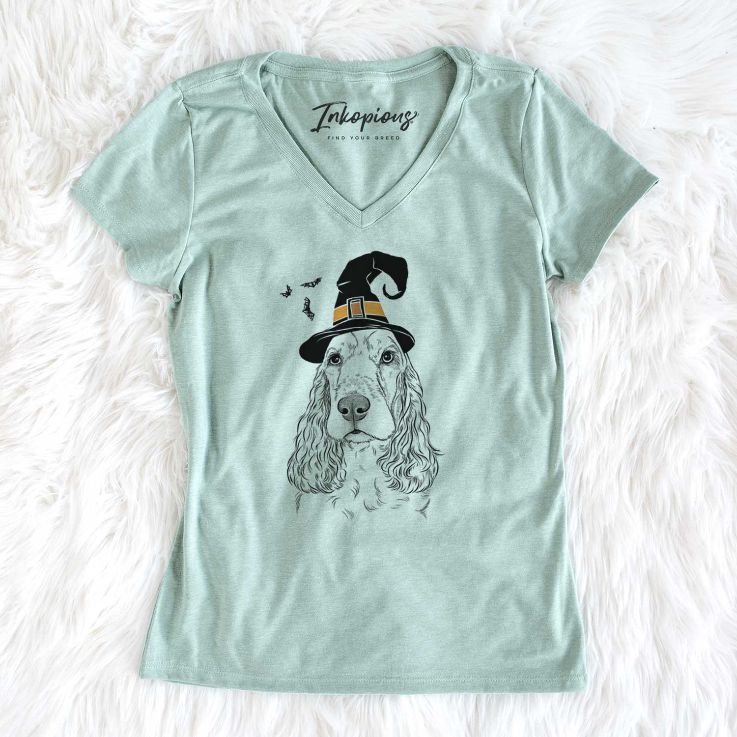 Witch Henry the English Cocker Spaniel - Women's V-neck Shirt