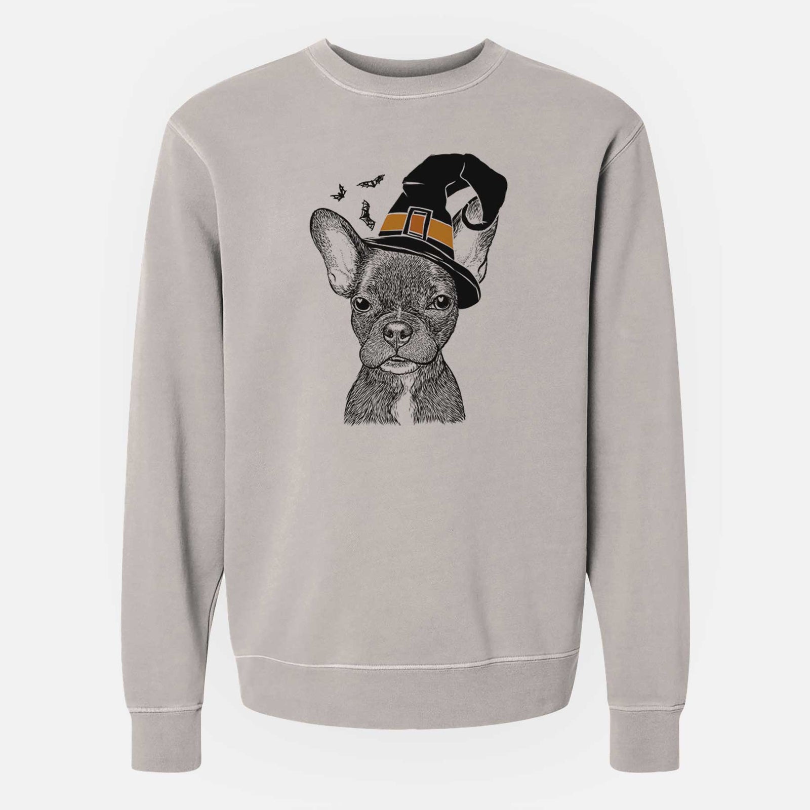 Witch Henry the French Bulldog - Unisex Pigment Dyed Crew Sweatshirt