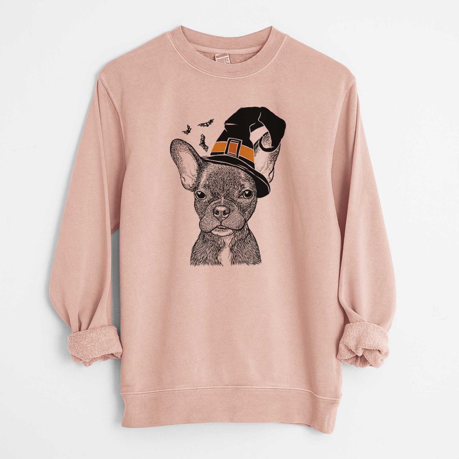Witch Henry the French Bulldog - Unisex Pigment Dyed Crew Sweatshirt