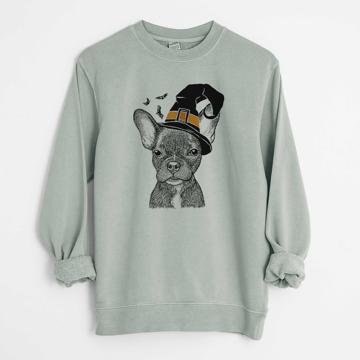 Witch Henry the French Bulldog - Unisex Pigment Dyed Crew Sweatshirt