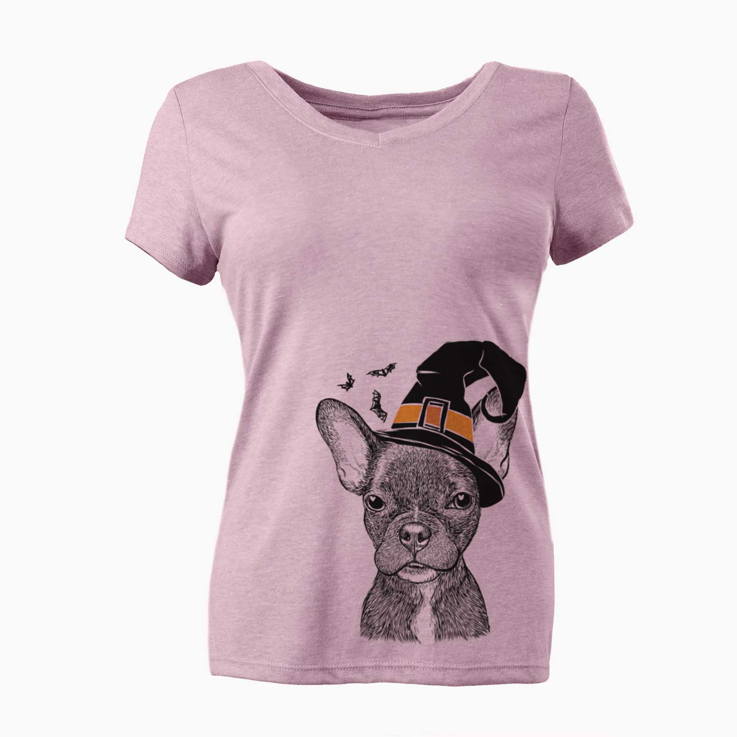Witch Henry the French Bulldog - Women's V-neck Shirt