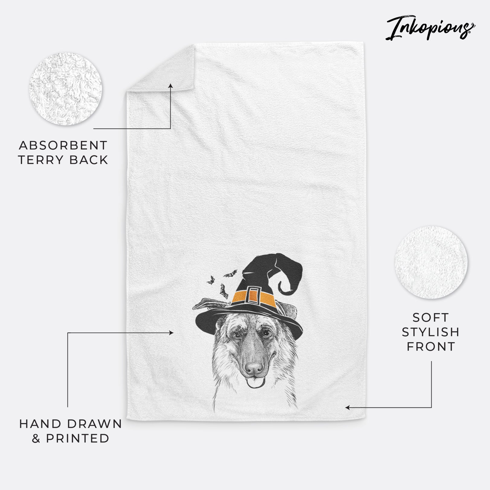 Henry the German Shepherd Decorative Hand Towel