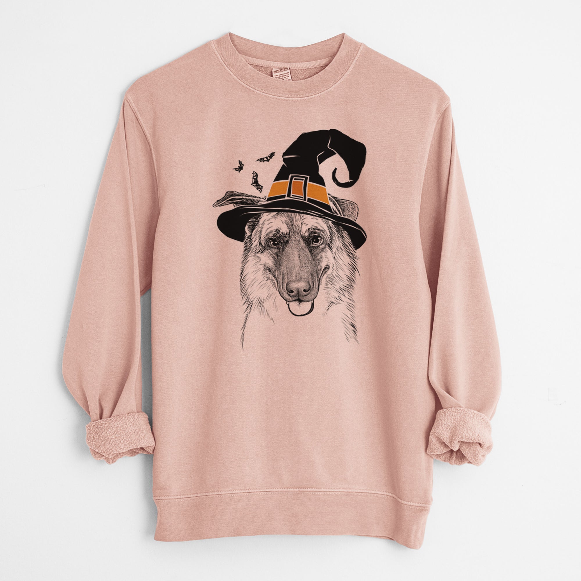 Witch Henry the German Shepherd - Unisex Pigment Dyed Crew Sweatshirt