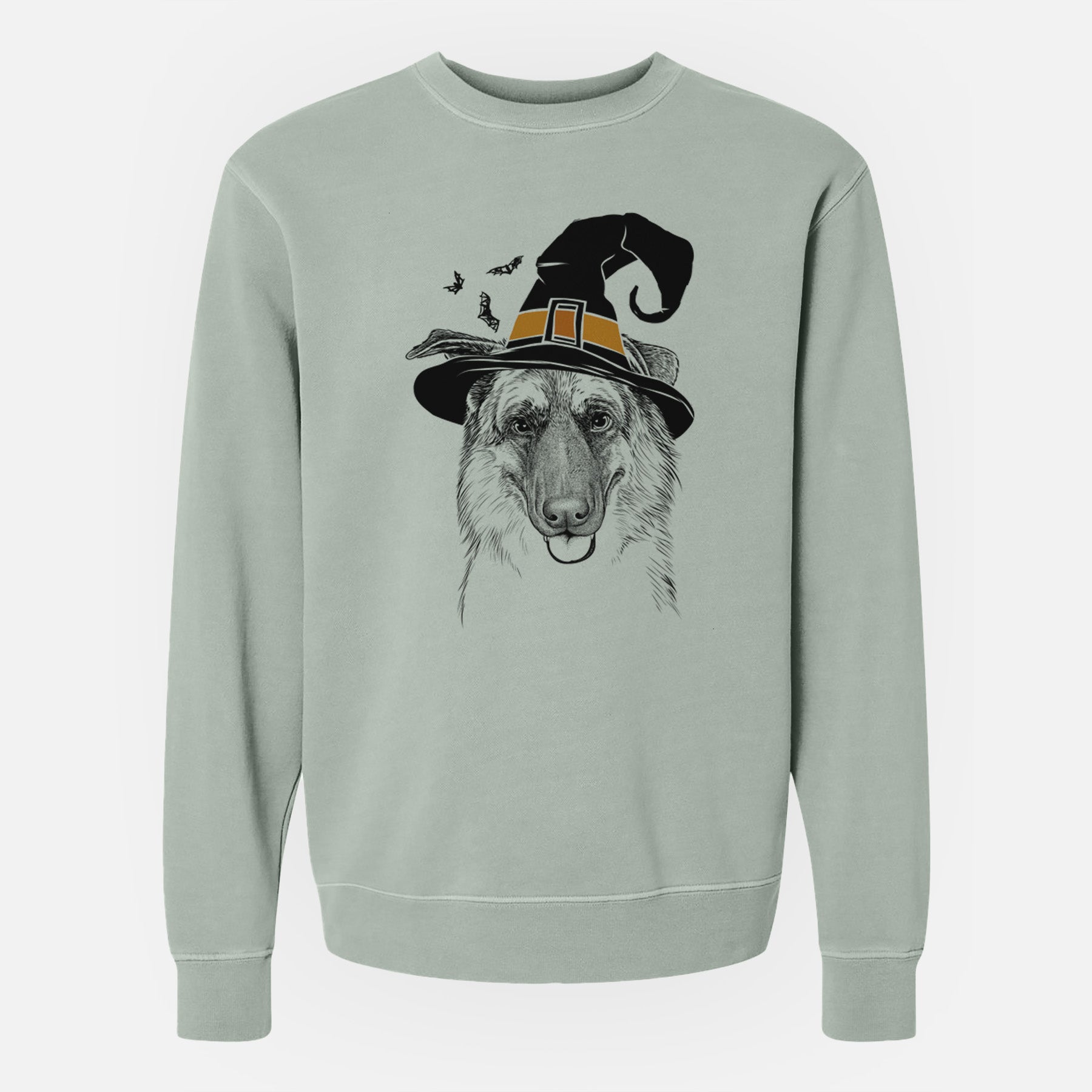 Witch Henry the German Shepherd - Unisex Pigment Dyed Crew Sweatshirt