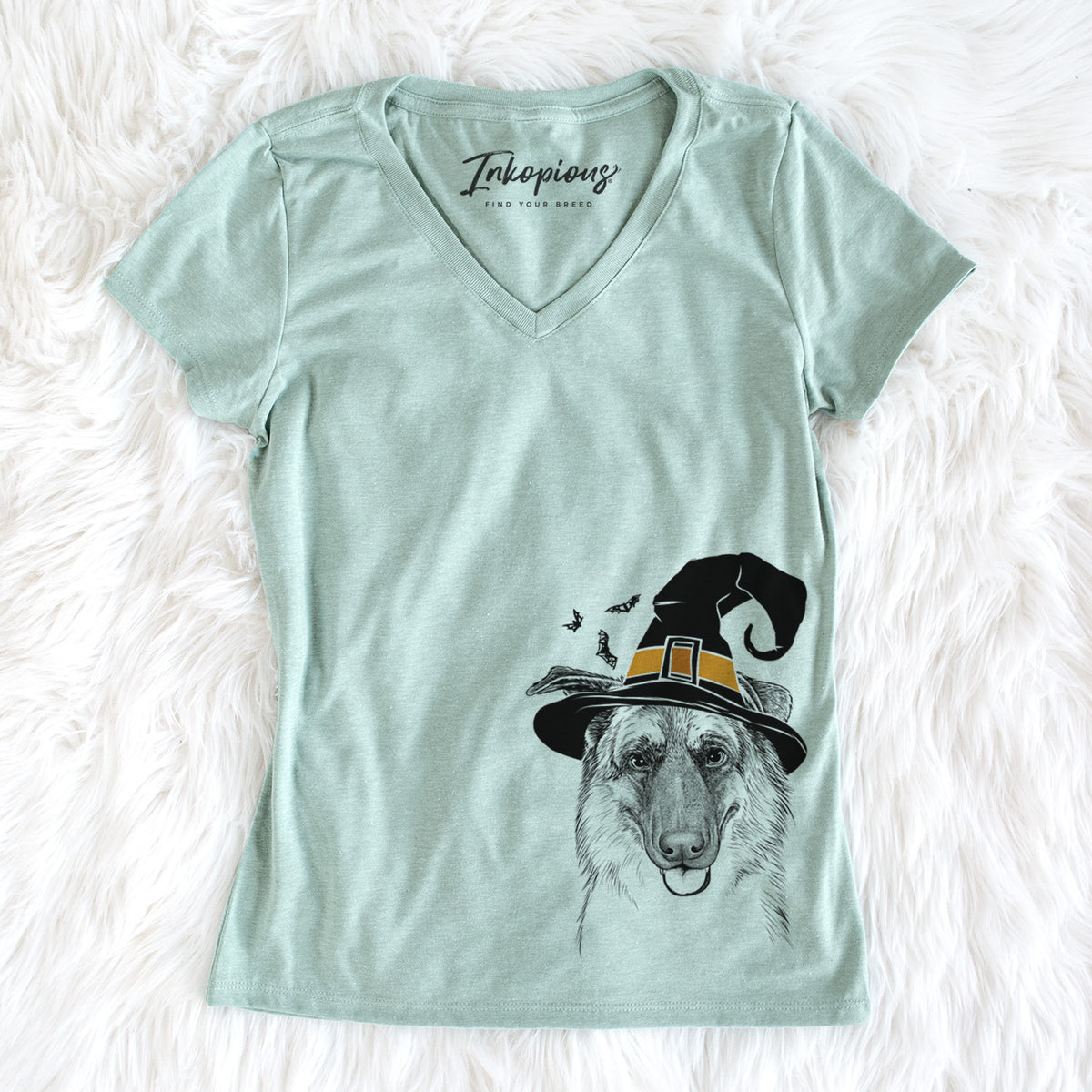 Witch Henry the German Shepherd - Women&#39;s Perfect V-neck Shirt