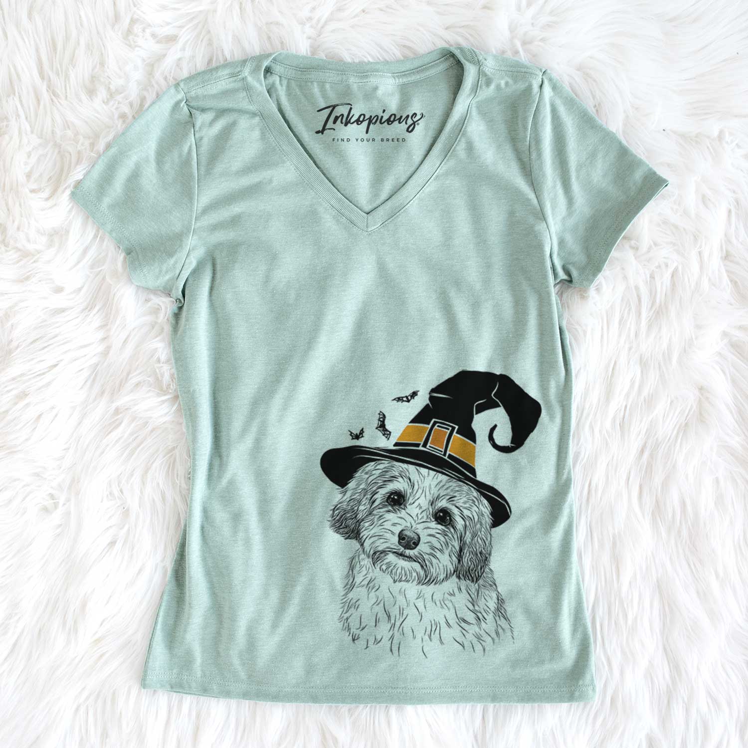 Witch Henry the Havanese - Women's V-neck Shirt