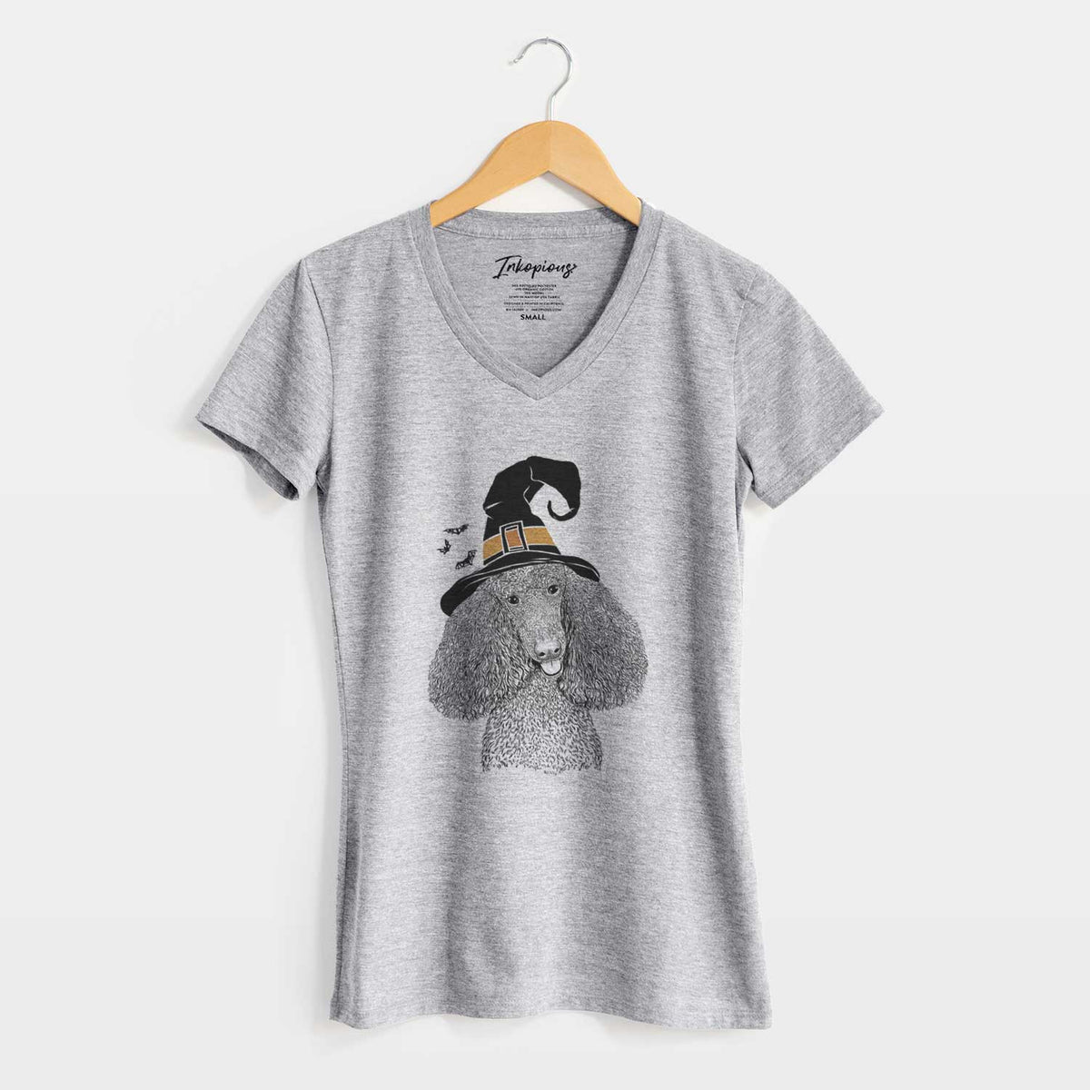 Witch Henry the Standard Poodle - Women's V-neck Shirt