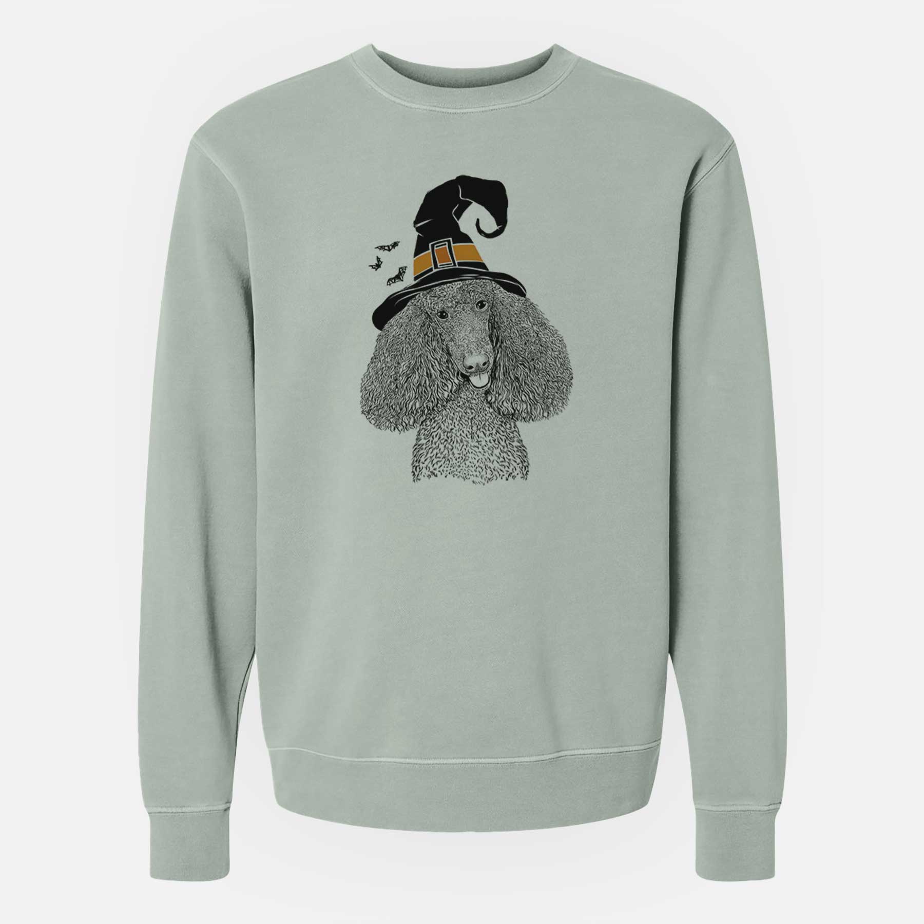 Witch Henry the Standard Poodle - Unisex Pigment Dyed Crew Sweatshirt