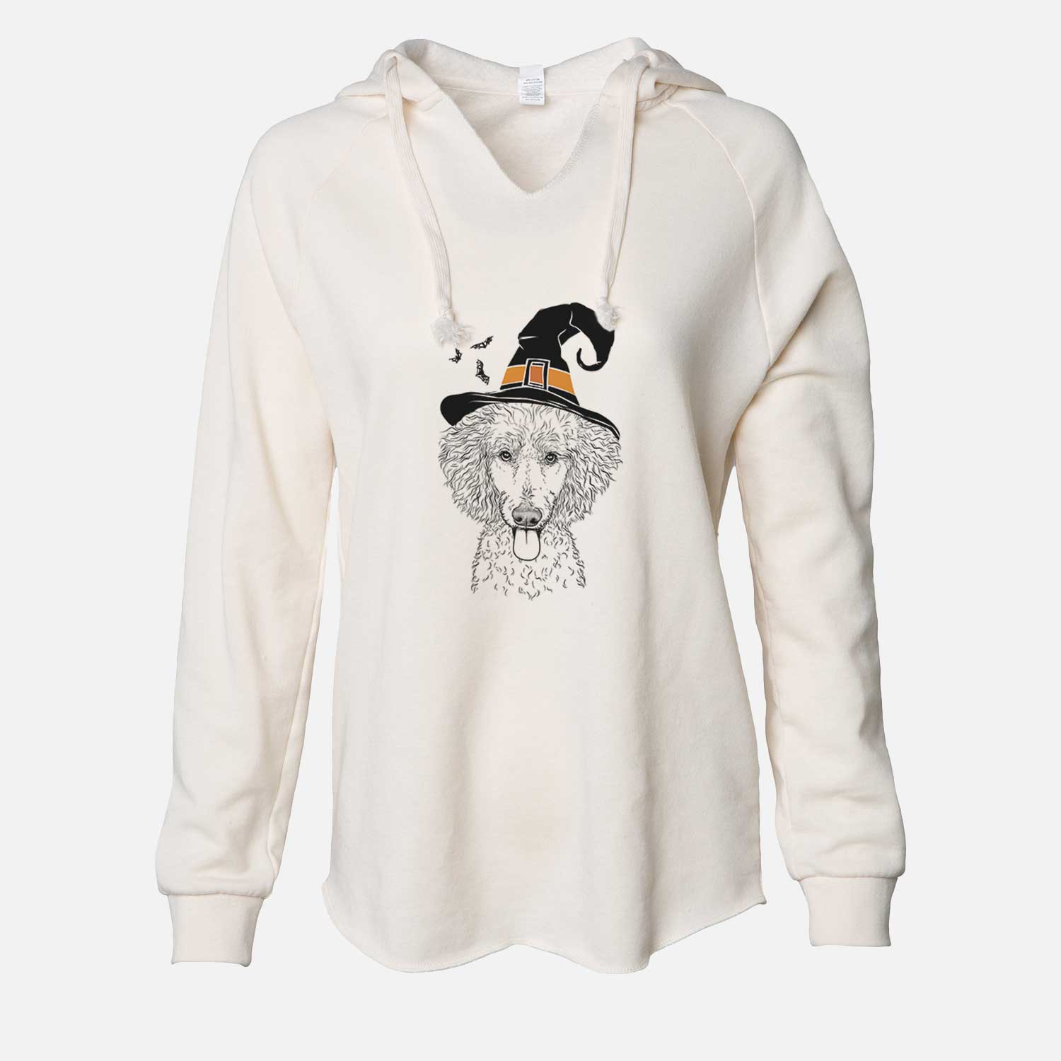 Witch Henry the White Standard Poodle - Cali Wave Hooded Sweatshirt