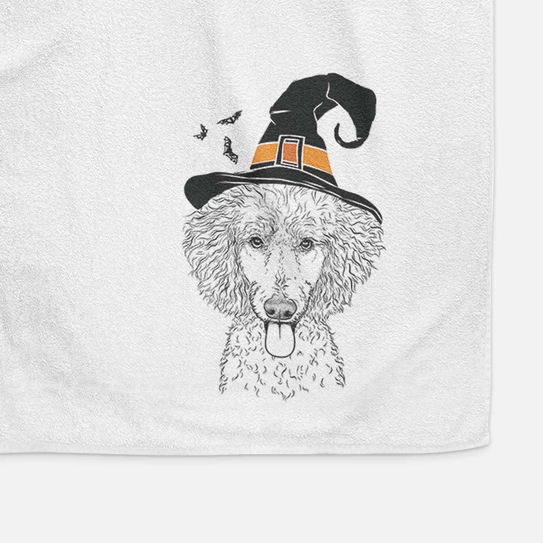 Henry the White Standard Poodle Decorative Hand Towel