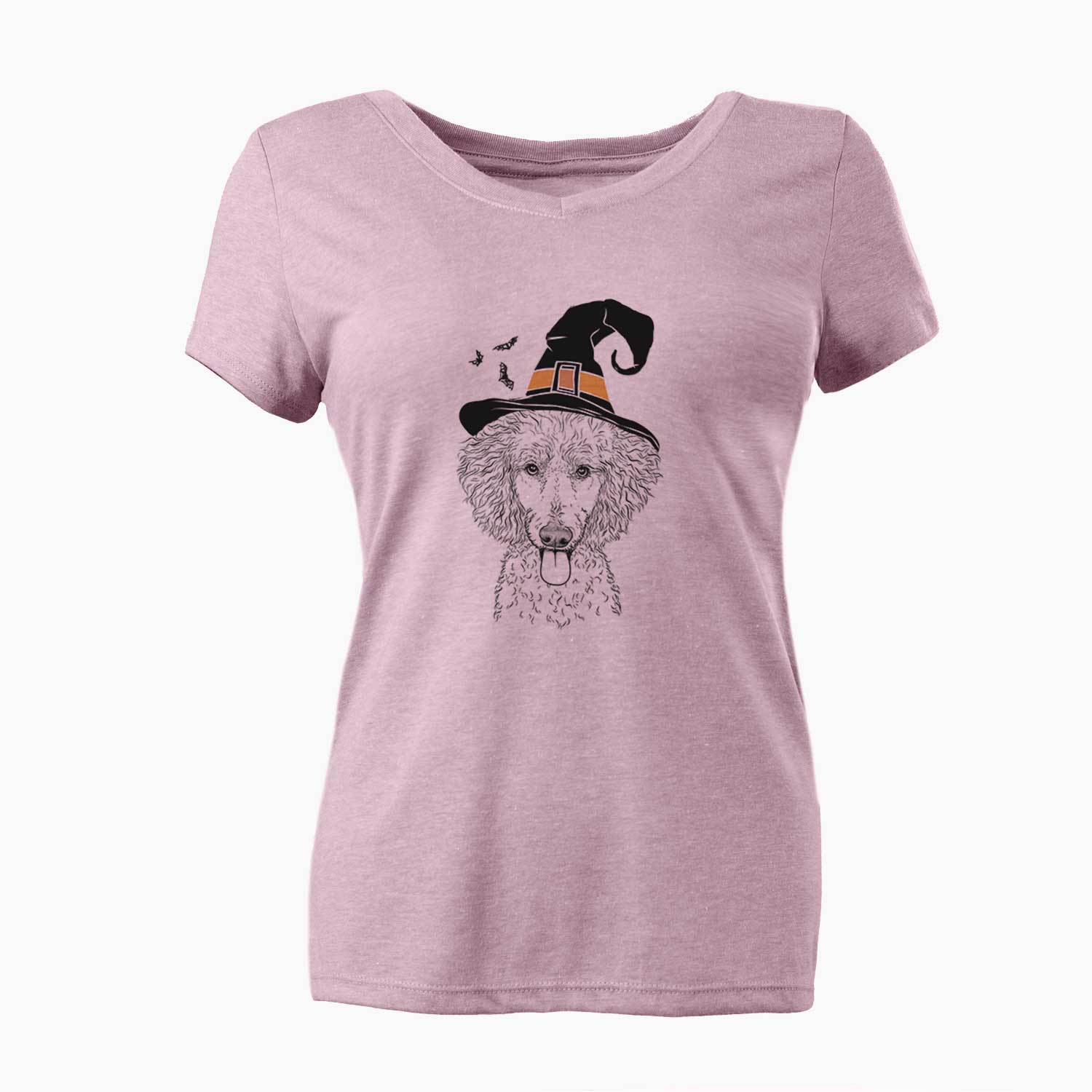 Witch Henry the White Standard Poodle - Women's V-neck Shirt