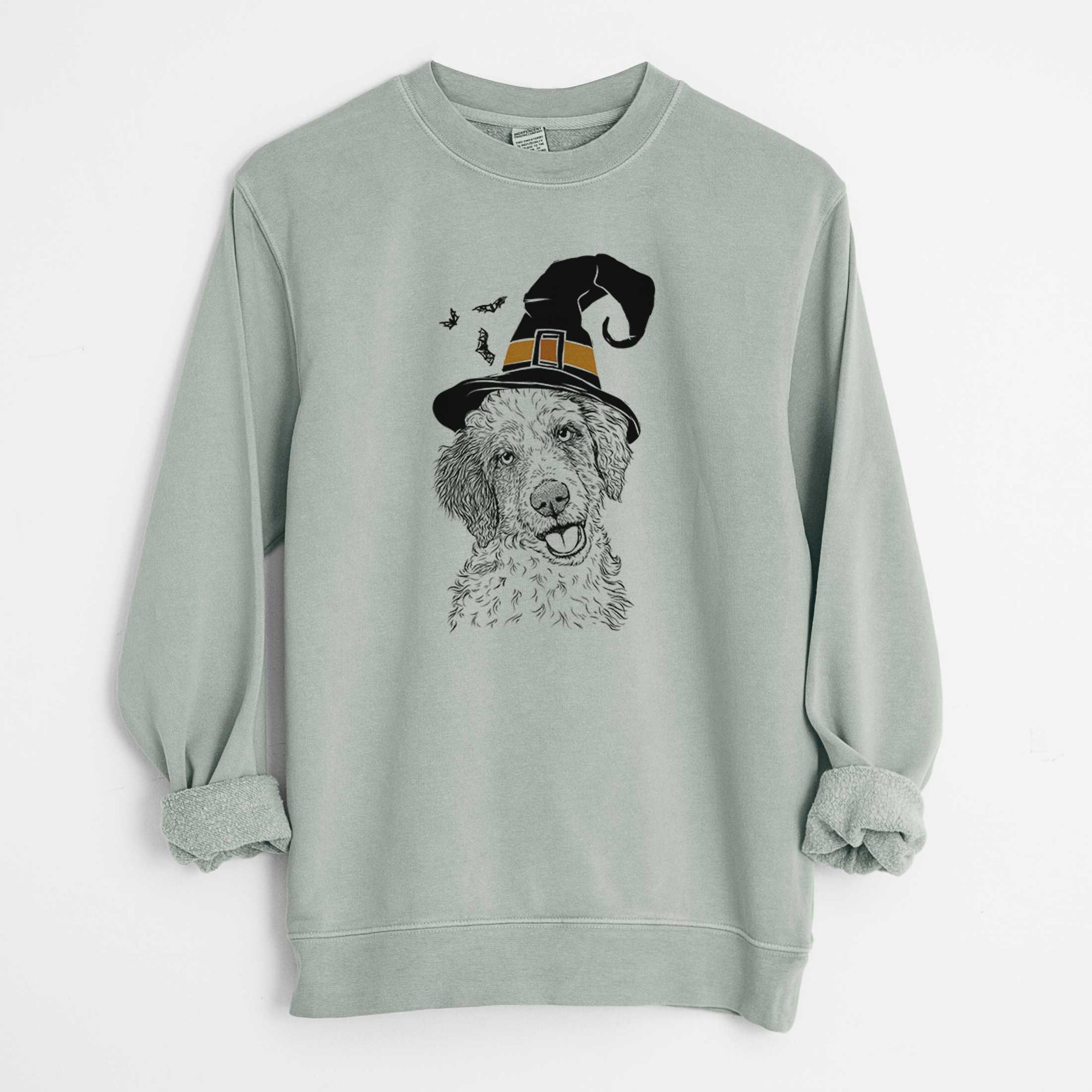 Witch Hoge the Aussiedoodle - Unisex Pigment Dyed Crew Sweatshirt