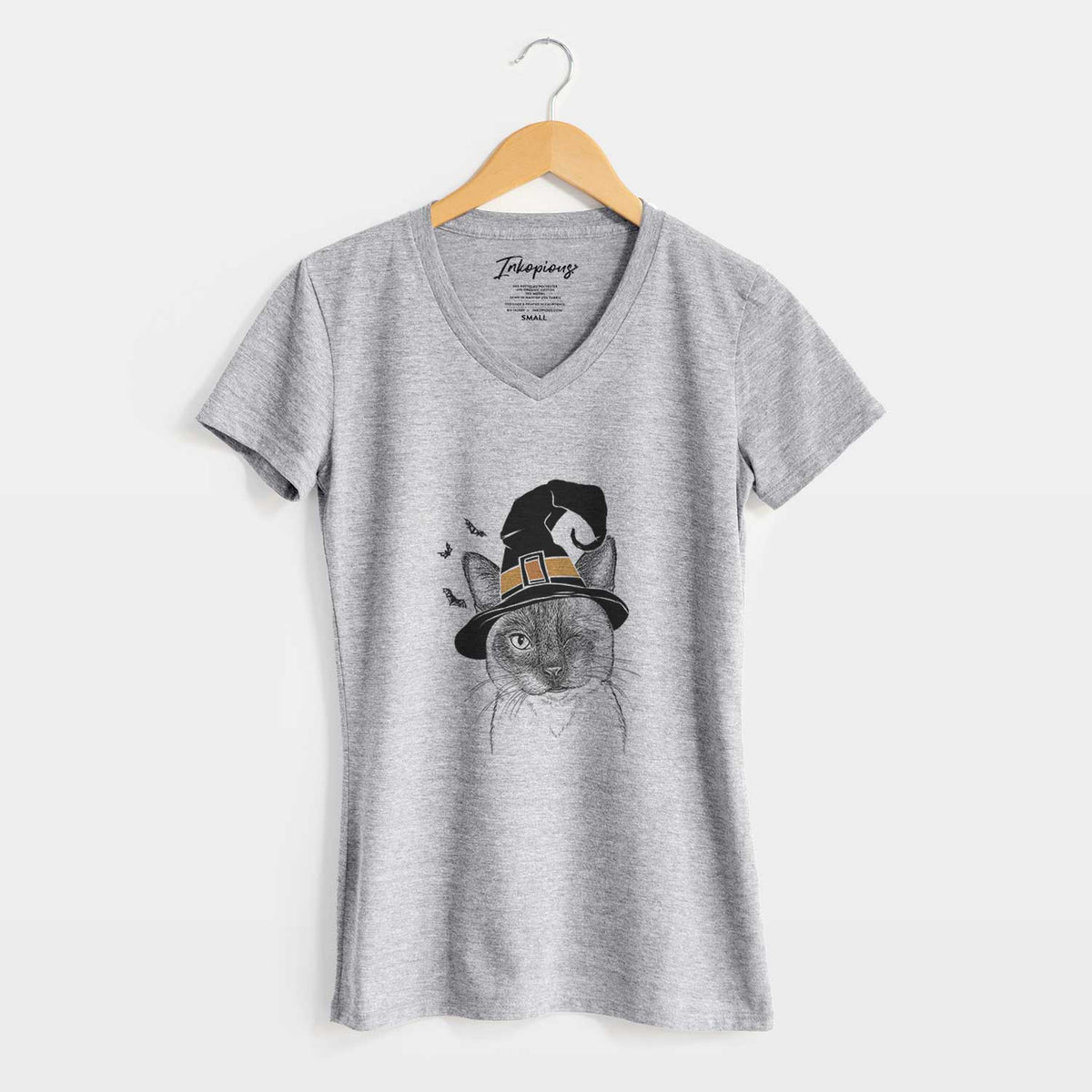 Witch Hoggle the Siamese Cat - Women's V-neck Shirt