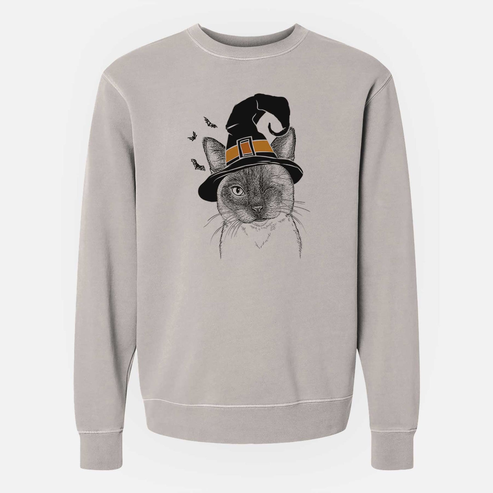 Witch Hoggle the Siamese Cat - Unisex Pigment Dyed Crew Sweatshirt