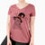 Witch Honey the Lab Pit Mix - Women's V-neck Shirt