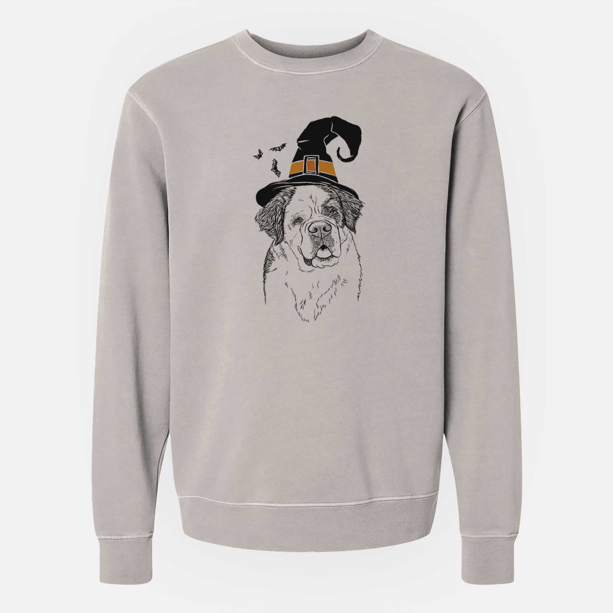 Witch Hook the Saint Bernard - Unisex Pigment Dyed Crew Sweatshirt