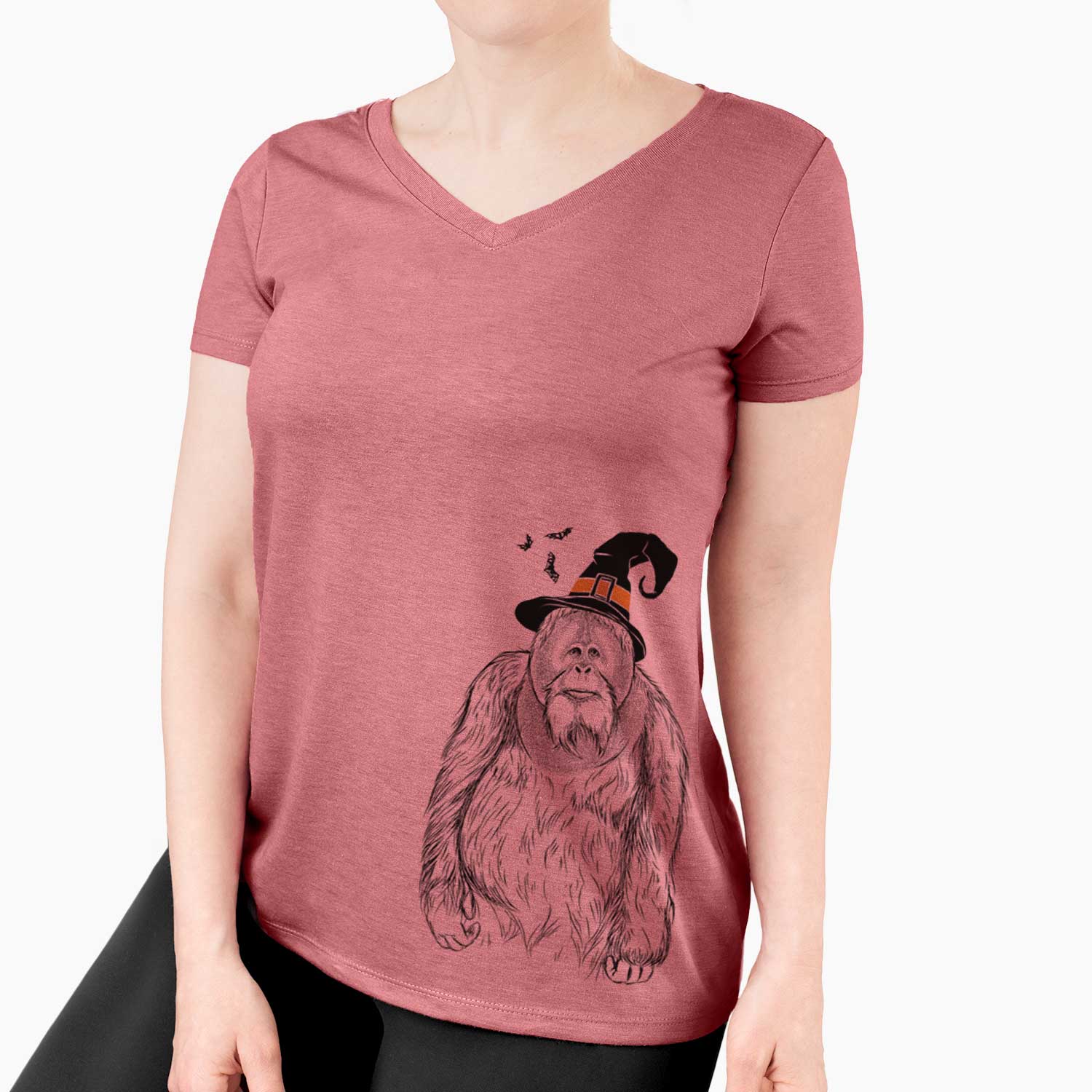 Witch Horace the Male Orangutan - Women's V-neck Shirt