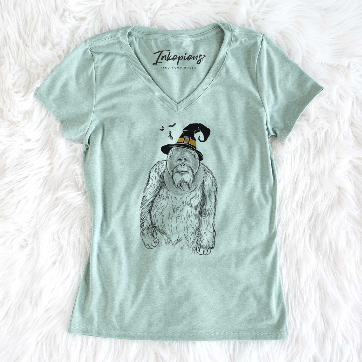 Witch Horace the Male Orangutan - Women's V-neck Shirt