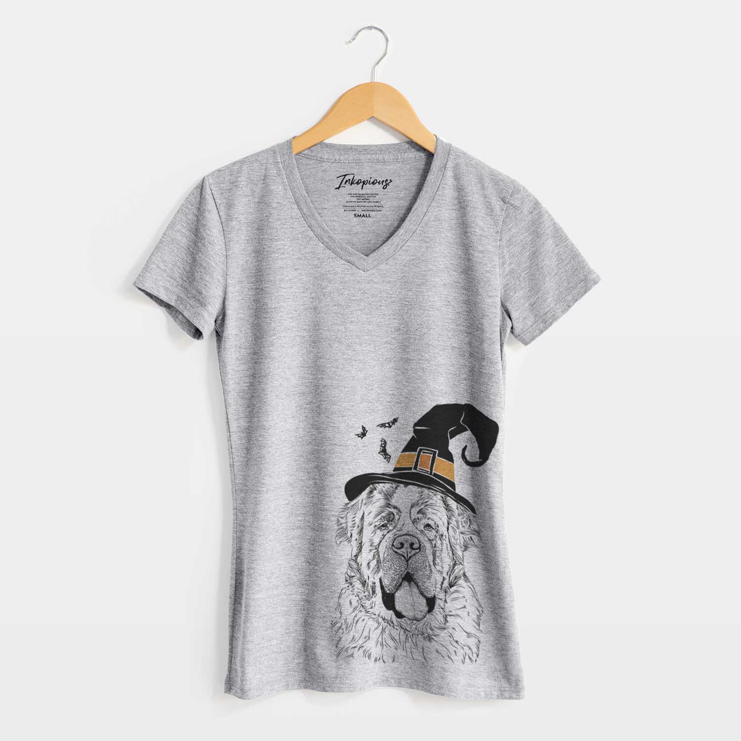 Witch Hoss the Saint Bernard - Women's V-neck Shirt