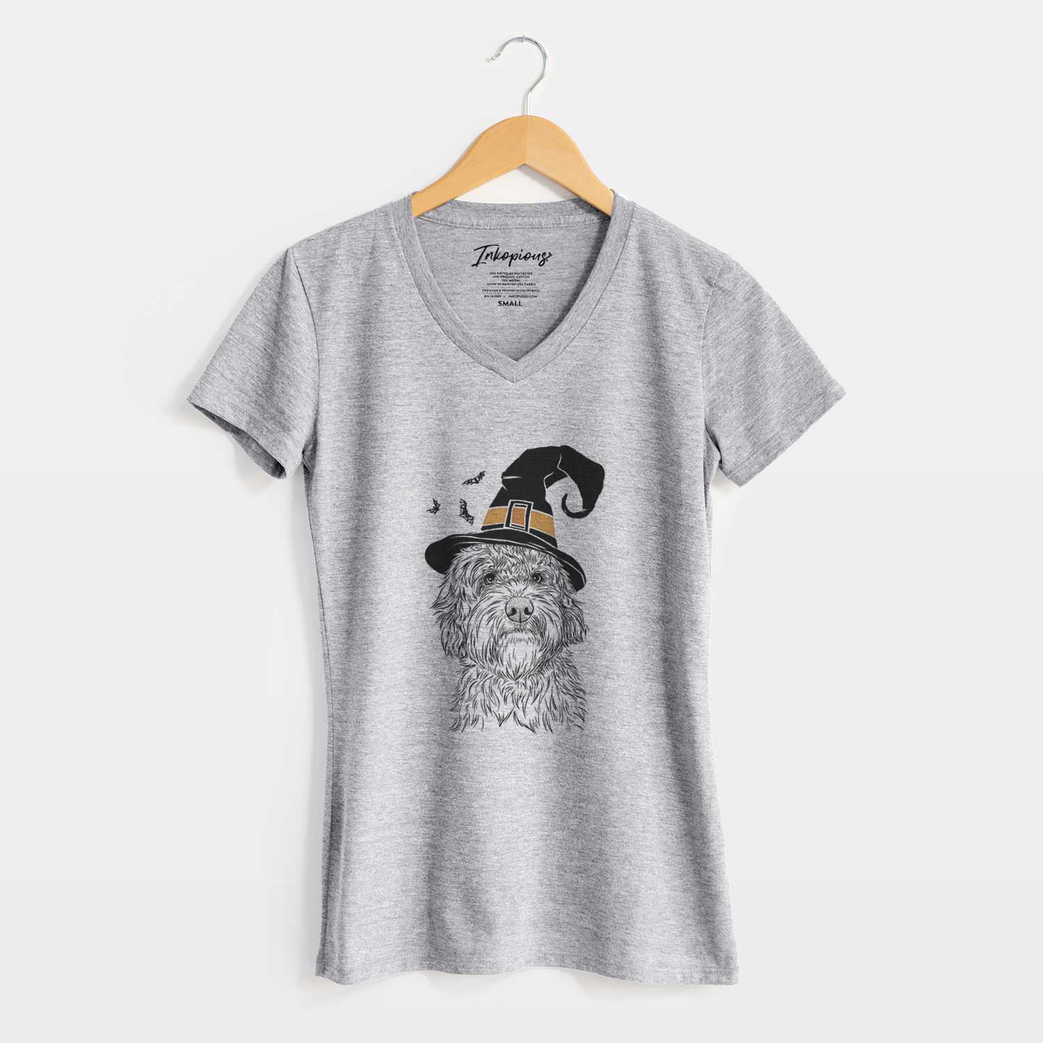 Witch Huckleberry the Australian Labradoodle - Women's V-neck Shirt