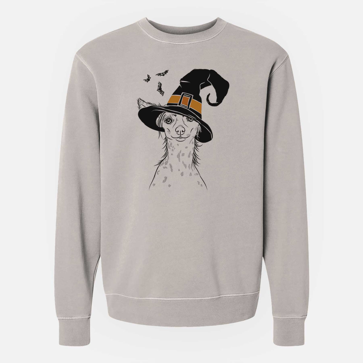 Witch Hudson the Chinese Crested - Unisex Pigment Dyed Crew Sweatshirt