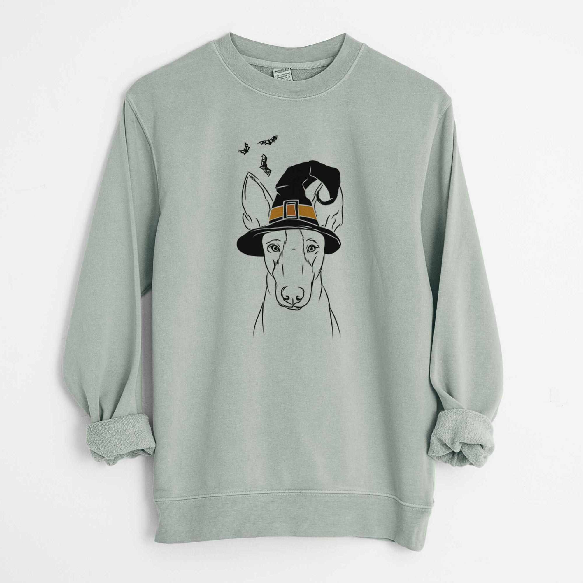 Witch Indy the Ibizan Hound - Unisex Pigment Dyed Crew Sweatshirt