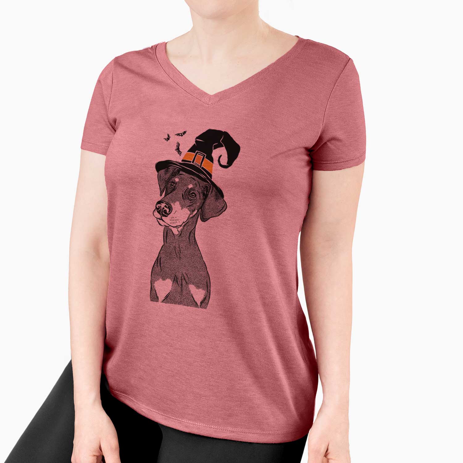 Witch Iroh the Doberman Pinscher - Women's V-neck Shirt