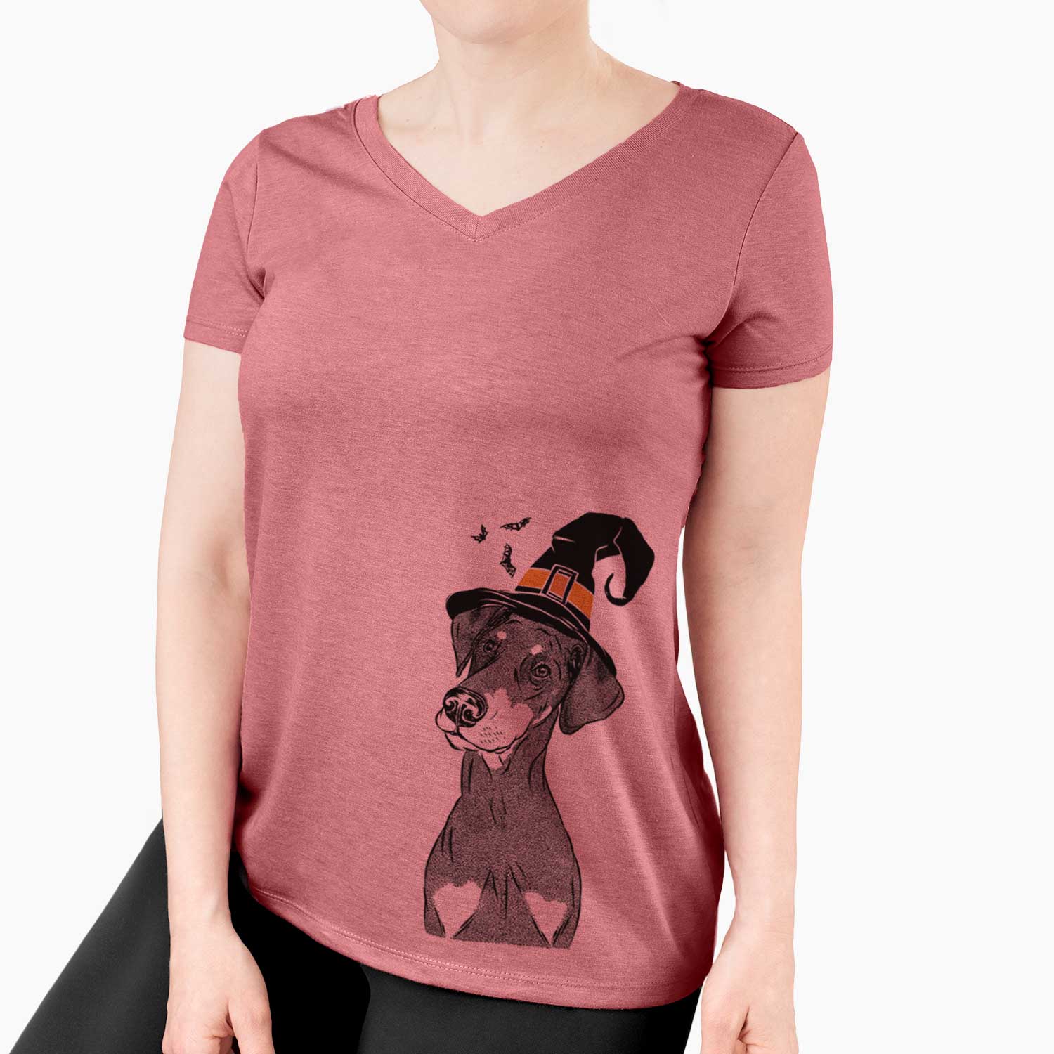 Witch Iroh the Doberman Pinscher - Women's V-neck Shirt