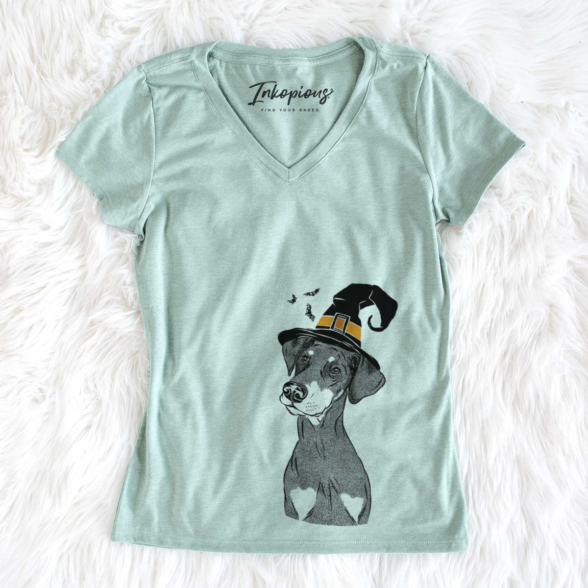 Witch Iroh the Doberman Pinscher - Women&#39;s V-neck Shirt