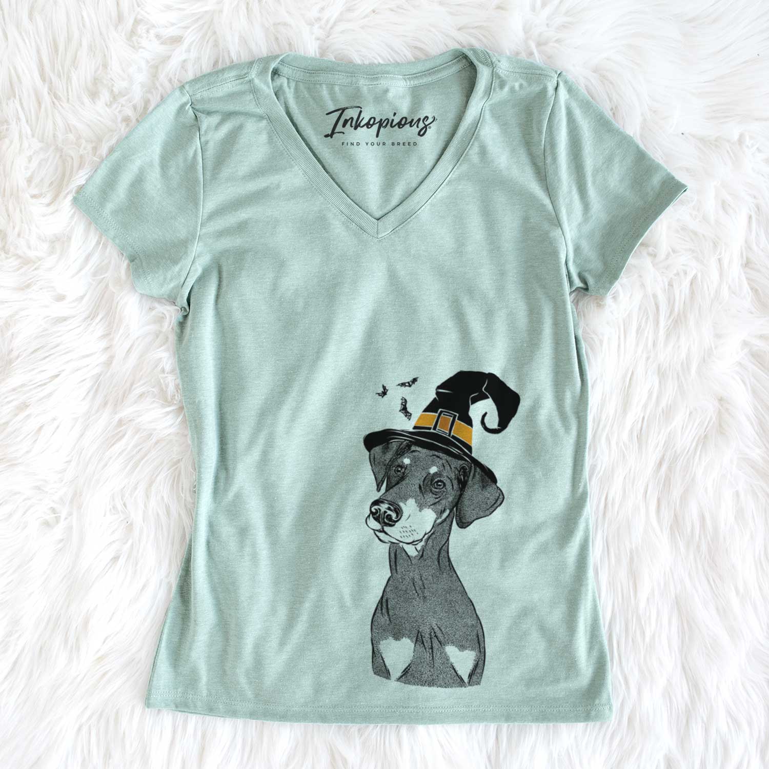 Witch Iroh the Doberman Pinscher - Women's V-neck Shirt