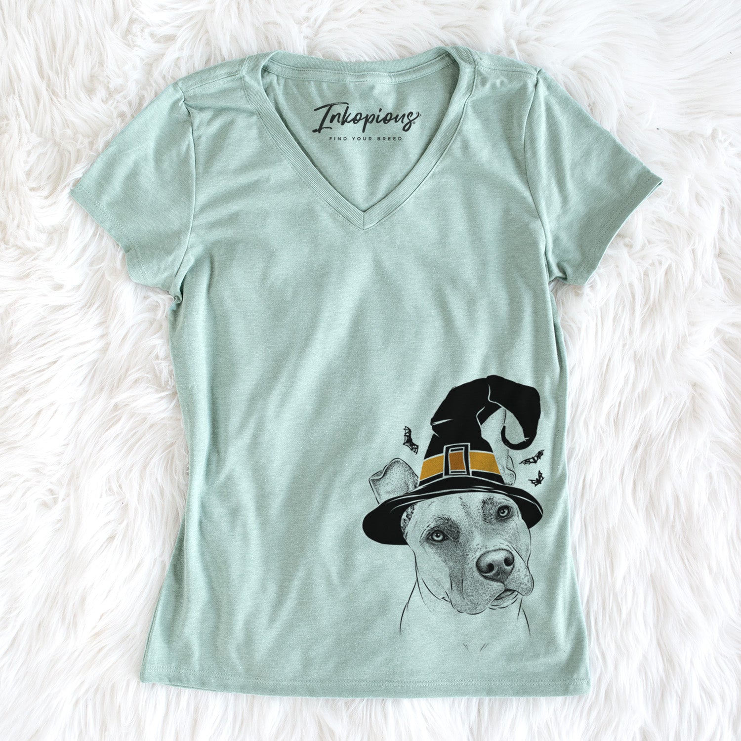 Witch Ivy the Pitbull Mix - Women's Perfect V-neck Shirt