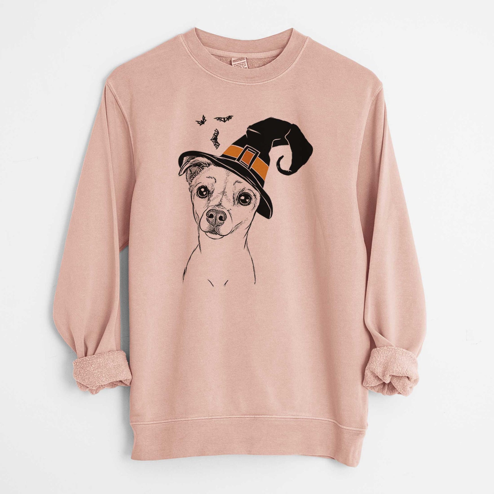 Witch Izzy the Chiweenie - Unisex Pigment Dyed Crew Sweatshirt