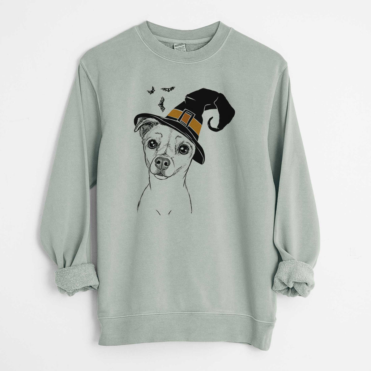 Witch Izzy the Chiweenie - Unisex Pigment Dyed Crew Sweatshirt