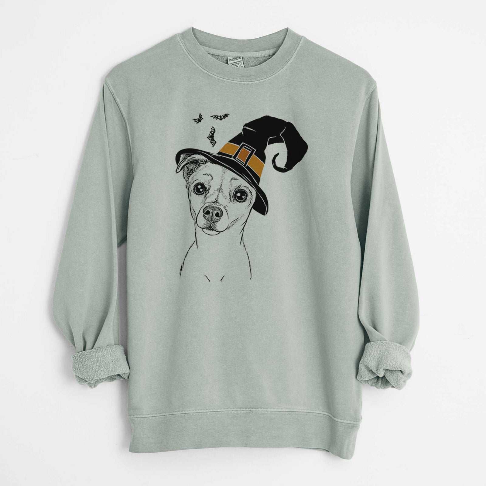 Witch Izzy the Chiweenie - Unisex Pigment Dyed Crew Sweatshirt