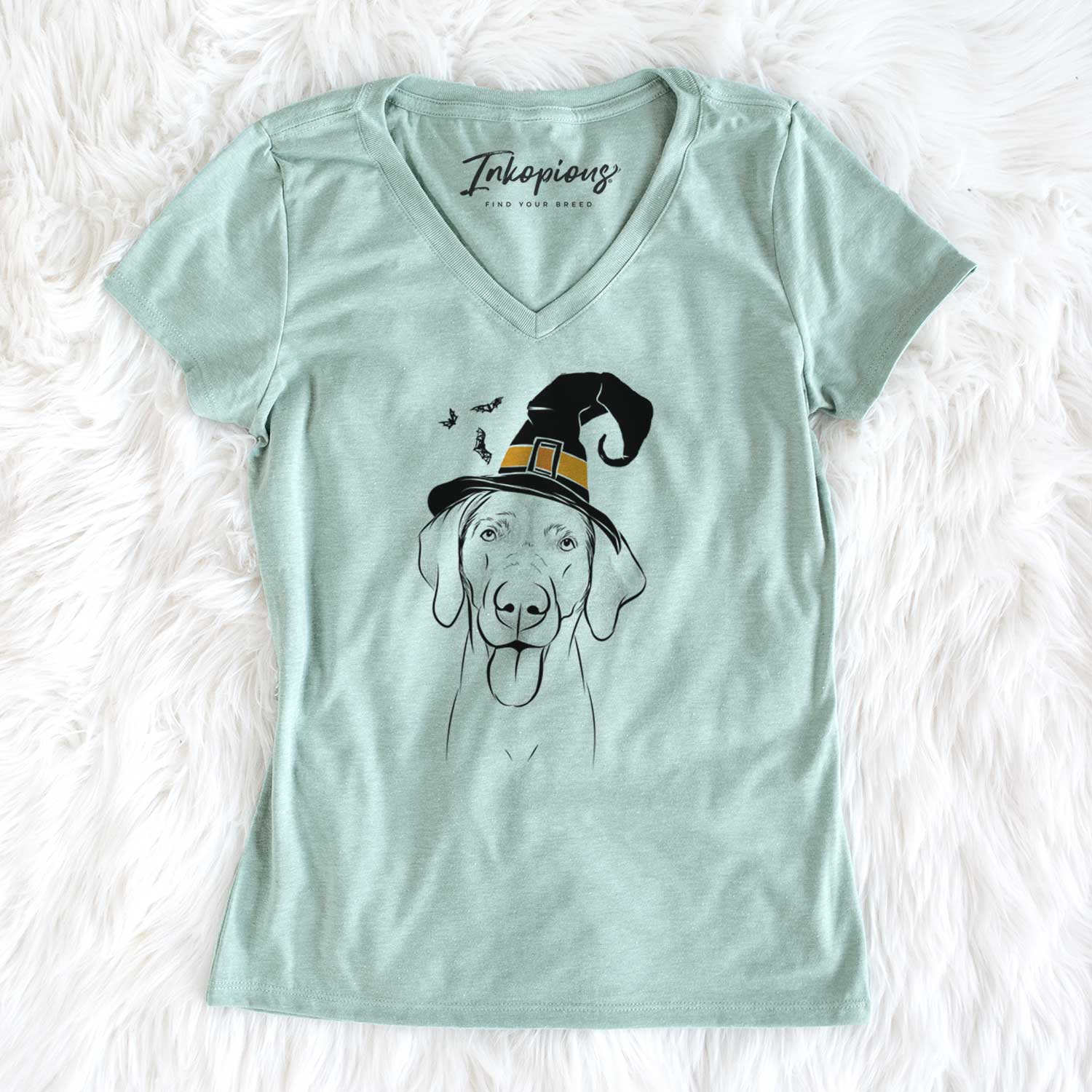 Witch Jackson the Weimaraner - Women's V-neck Shirt