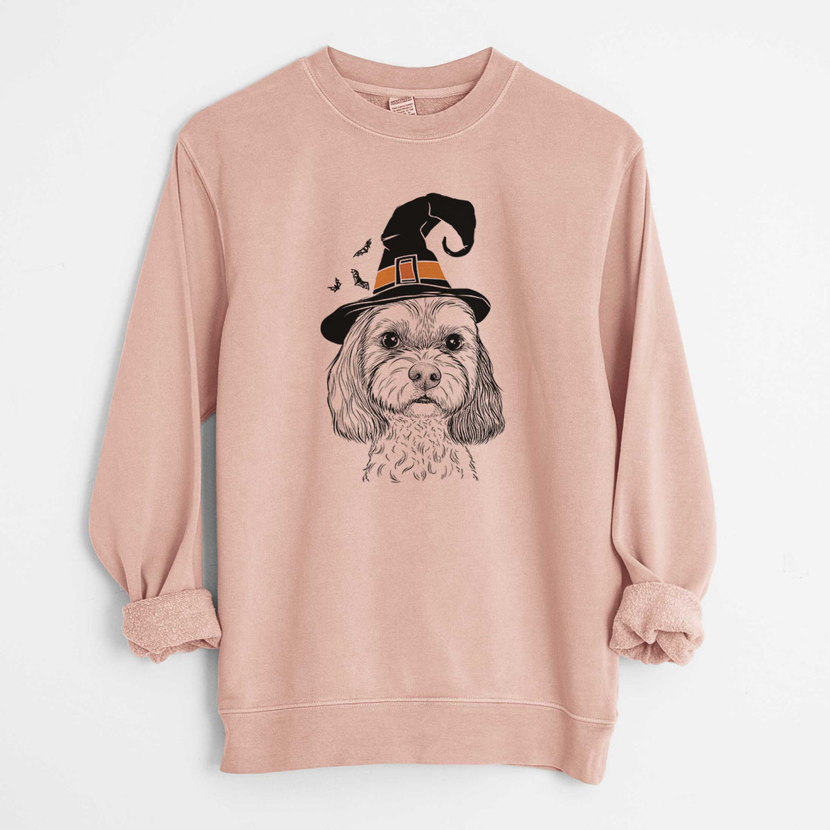 Witch Jasper Diggins the Cavapoo - Unisex Pigment Dyed Crew Sweatshirt