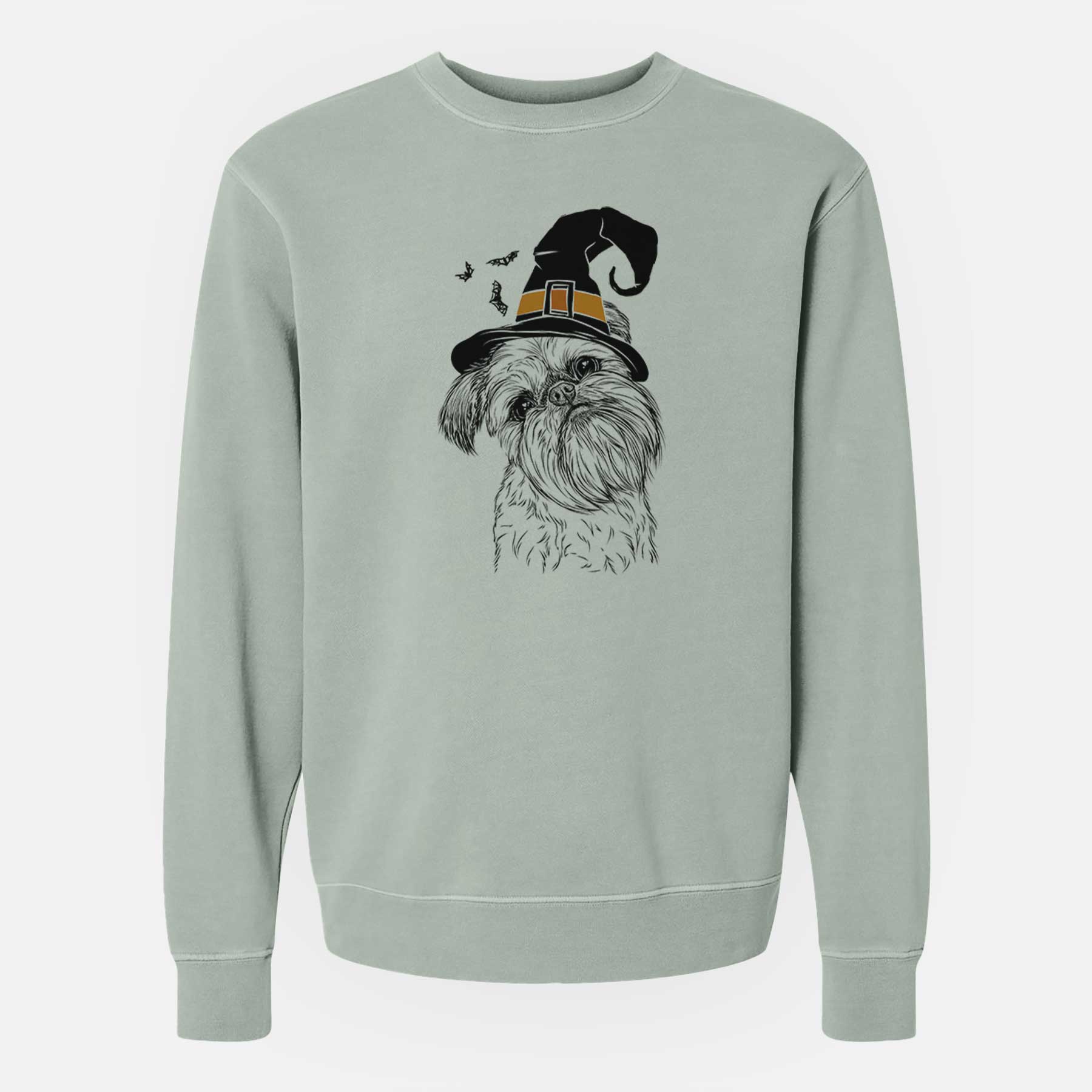 Witch Jasper Joe the Brussels Griffon - Unisex Pigment Dyed Crew Sweatshirt