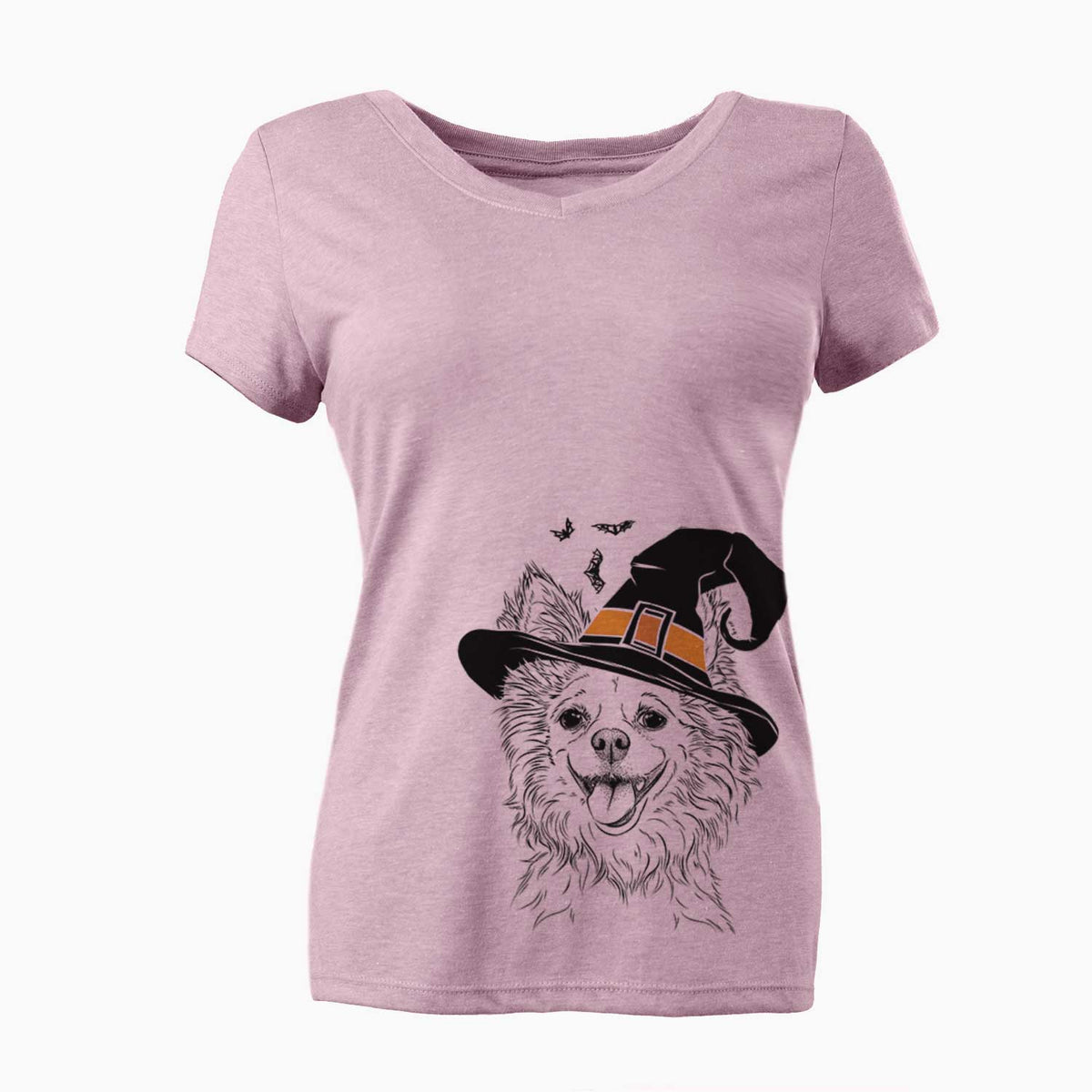 Witch Jasper the Pomchi - Women's V-neck Shirt