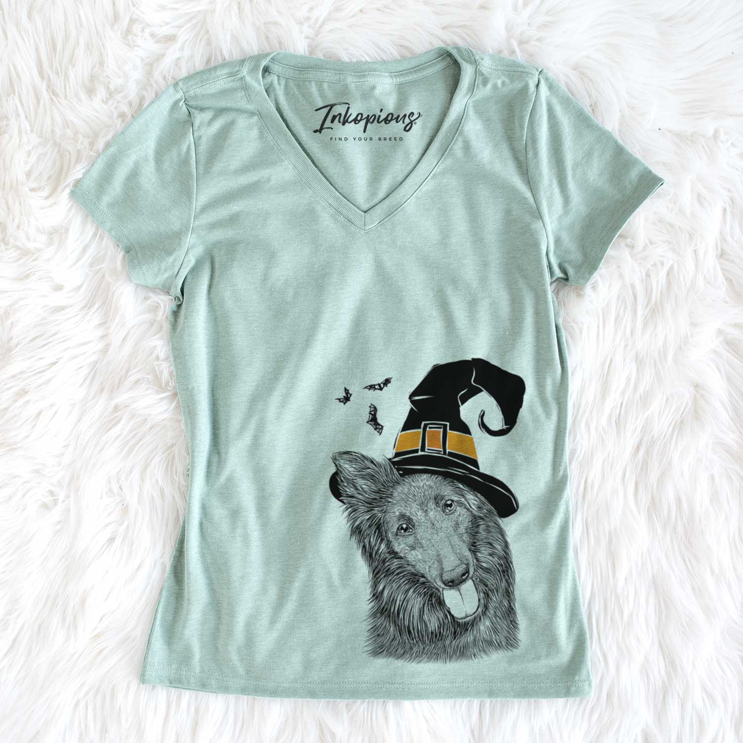 Witch Jaxx the Belgian Tervuren - Women's V-neck Shirt