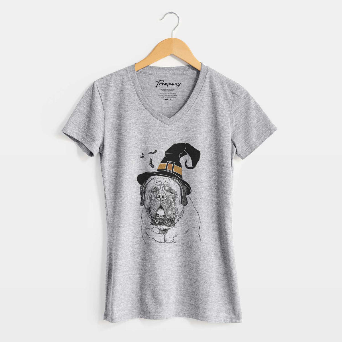 Witch Jed the English Mastiff - Women's V-neck Shirt