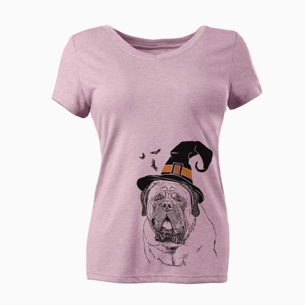 Witch Jed the English Mastiff - Women's V-neck Shirt