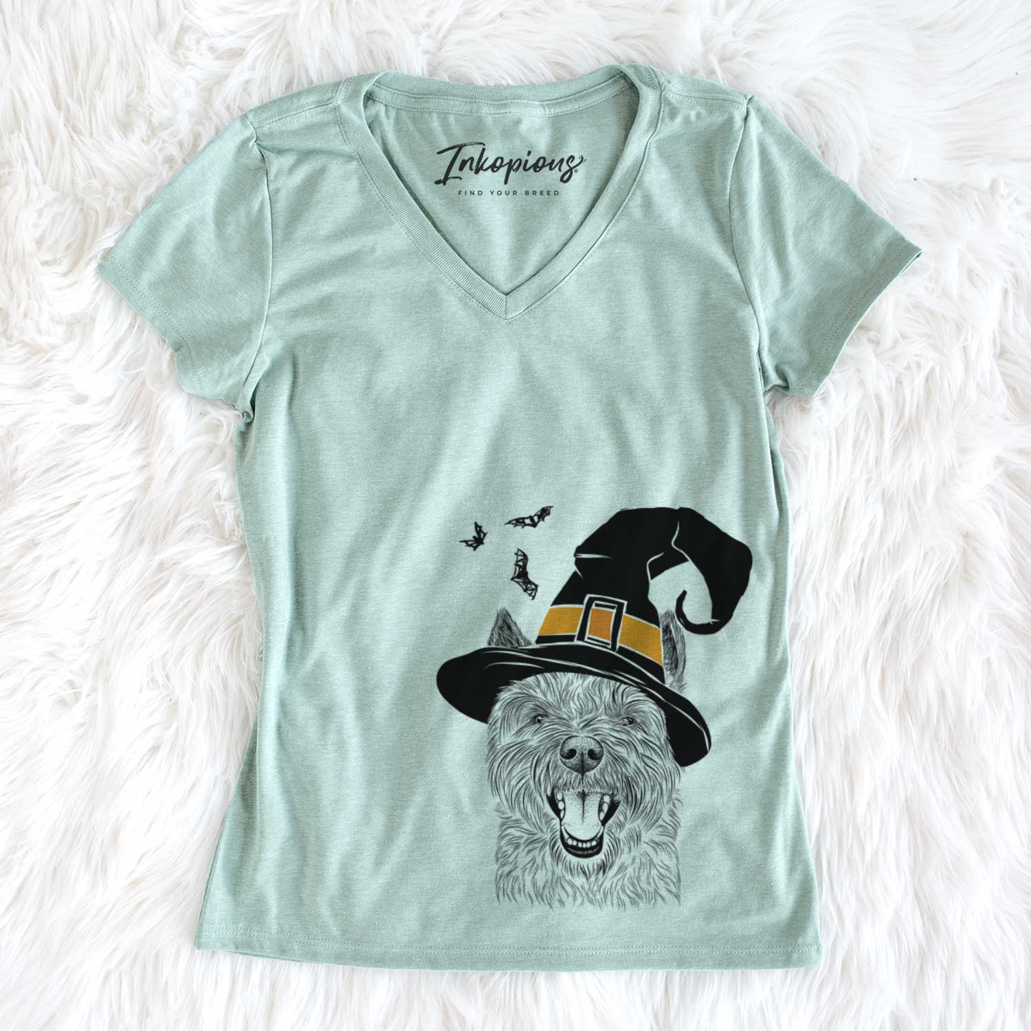 Witch Jeff the Cairn Terrier - Women's V-neck Shirt