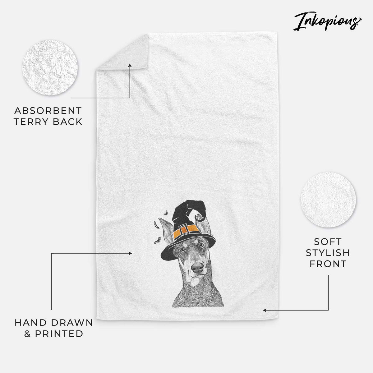 Jenna the Doberman Pinscher Decorative Hand Towel