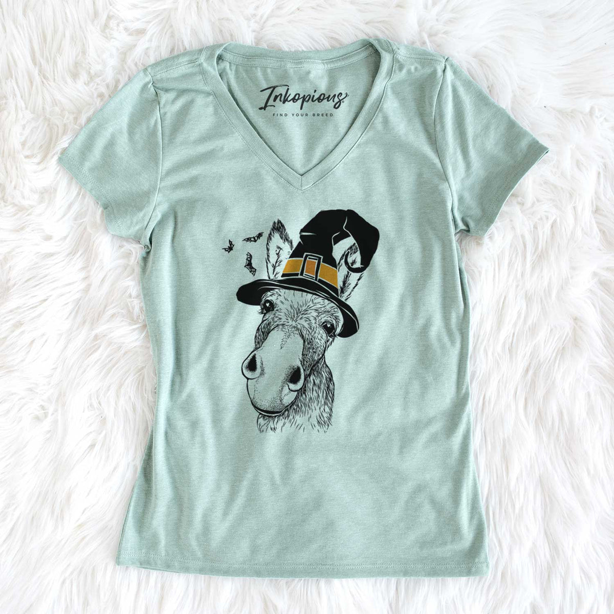 Witch Jenny the Donkey - Women's V-neck Shirt
