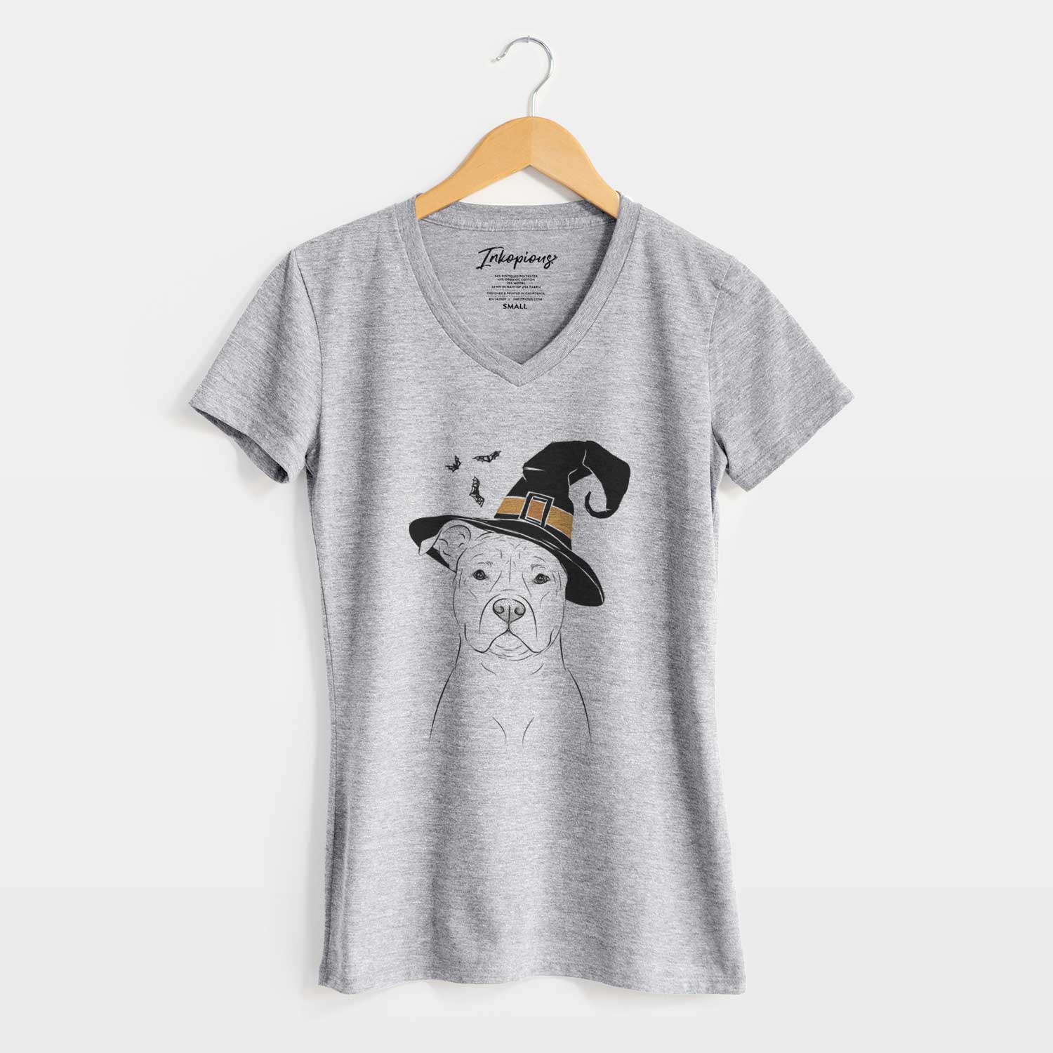 Witch Jethro the American Staffordshire Terrier - Women's V-neck Shirt