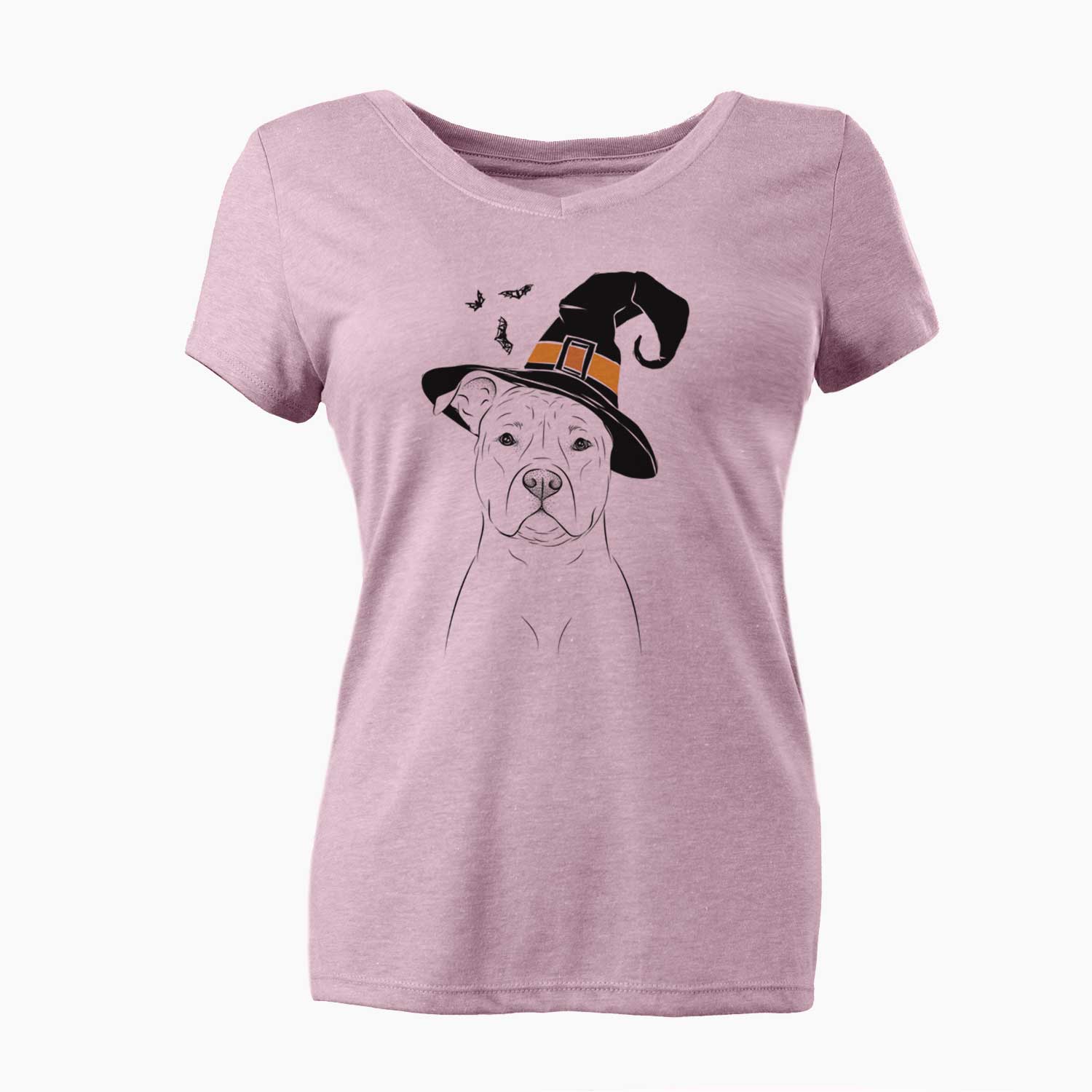 Witch Jethro the American Staffordshire Terrier - Women's V-neck Shirt