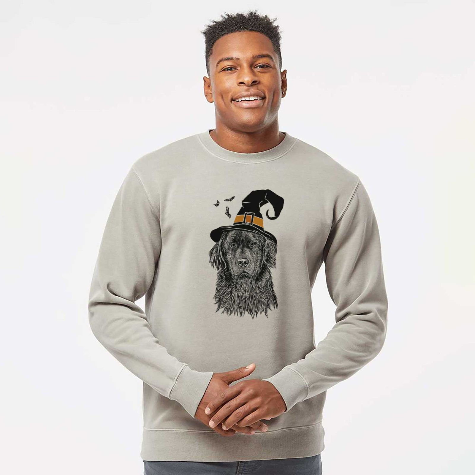 Witch Jinx the Newfoundland - Unisex Pigment Dyed Crew Sweatshirt